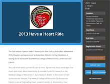 Tablet Screenshot of haveaheartride.zapevent.com